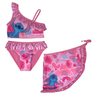   Disney Lilo és Stitch, A csillagkutya Tropic Pink gyerek bikini és sarong szett 4 - 10 év / 104 - 140 cm