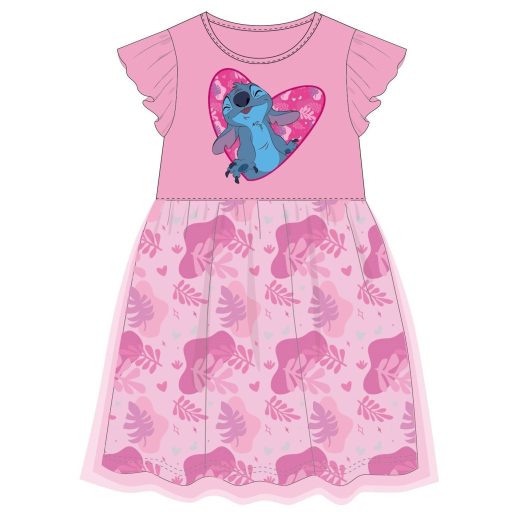 Disney Lilo és Stitch, A csillagkutya Pink Leaf gyerek nyári ruha 2 - 6 év / 92 - 116 cm