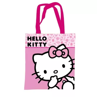 Hello Kitty Pink vászontáska, bevásárlótáska 44 cm