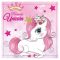 Unikornis Princess kéztörlő, arctörlő, törölköző 30x30cm