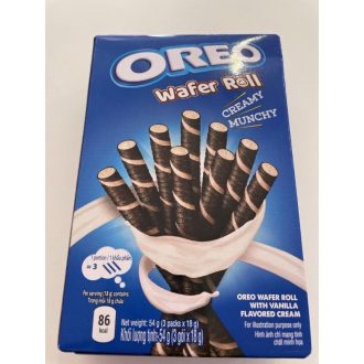 Ostya Csövek Oreo Wafer Roll  Vanília Ízű Krémmel 54g