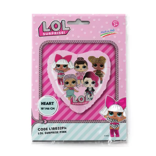 LOL Surprise Pink fólia lufi 46 cm
