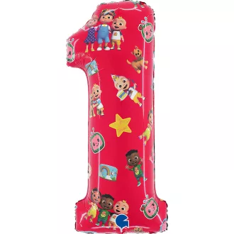 CoComelon Red 1-es szám fólia lufi 66 cm