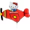 Hello Kitty Airplane Red mini fólia lufi 35 cm (WP)