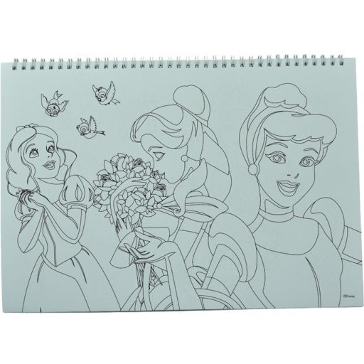 Disney Hercegnők Spring A/4 spirál vázlatfüzet 40 lapos matricával