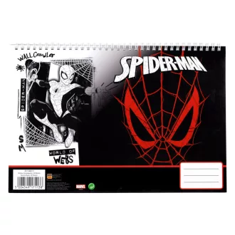 Pókember World of Webs A/4 spirál vázlatfüzet, 30 lapos