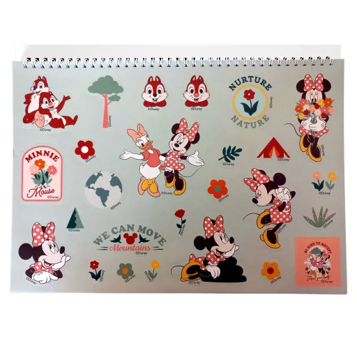 Disney Minnie Nomadic Spirit A/4 spirál vázlatfüzet 40 lapos matricával