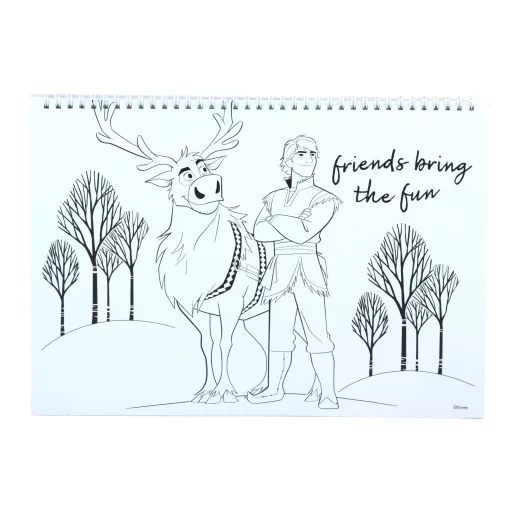 Disney Jégvarázs Heart A/4 spirál vázlatfüzet 40 lapos matricával