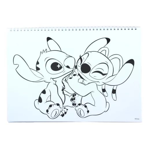 Disney Lilo és Stitch, A csillagkutya Blast A/4 spirál vázlatfüzet 40 lapos matricával