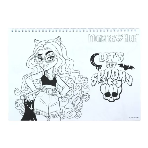Monster High Crew A/4 spirál vázlatfüzet 40 lapos matricával