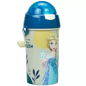   Disney Jégvarázs Together We Lead műanyag szívószálas kulacs akasztóval 500 ml