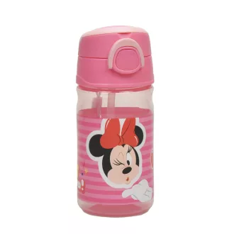   Disney Minnie Wink műanyag szívószálas kulacs akasztóval 350 ml