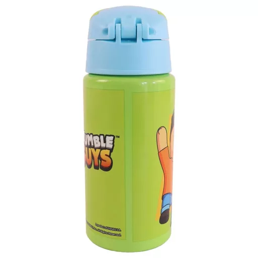 Stumble Guys All Day alumínium szívószálas kulacs akasztóval 500 ml