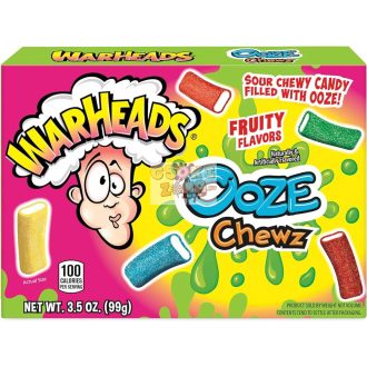   Warheads Ooze Chewz savanyú-gyömölcsös töltött cukorka 99g