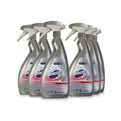 Domestos Taski Sani 4in1 plus spray tejsav alapú fürdőszobai tisztító, vízkőoldó, fertőtlenítő, illatosító 750ml (6db/karton)