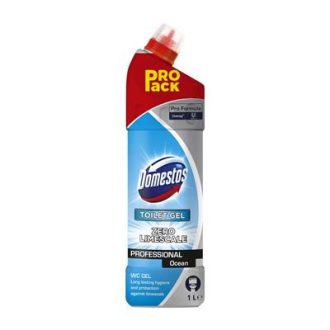   Domestos Toilet Gel Zero limescale wc tisztító gél 1L (12db/karton)