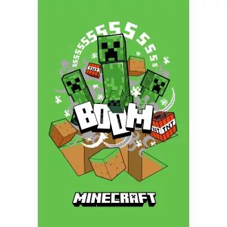 Minecraft Boom Creeper szuper puha polár takaró 100x150cm