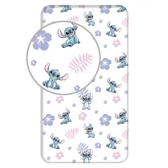   Disney Lilo és Stitch, A csillagkutya White gumis lepedő 90x200 cm