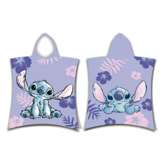   Disney Lilo és Stitch, A csillagkutya Purple strand törölköző poncsó 50x115 cm