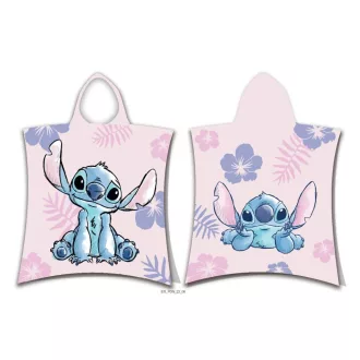   Disney Lilo és Stitch, A csillagkutya Pink strand törölköző poncsó 50x115 cm