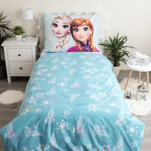 Disney Jégvarázs Light Blue ágyneműhuzat 140×200cm, 70×90 cm