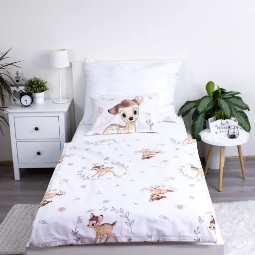 Disney Bambi Beige gyerek, ovis ágyneműhuzat 100×135cm, 40×60 cm