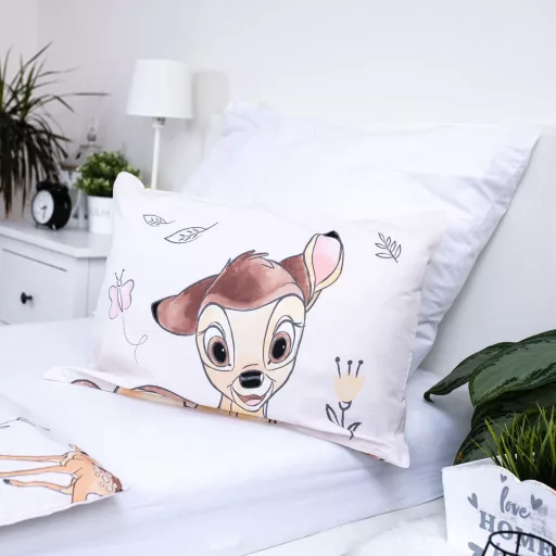 Disney Bambi Beige gyerek, ovis ágyneműhuzat 100×135cm, 40×60 cm