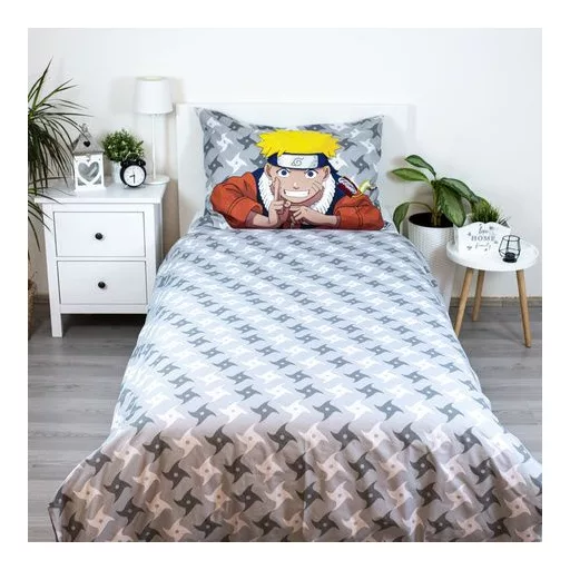 Naruto Grey ágyneműhuzat 140×200cm, 70×90 cm