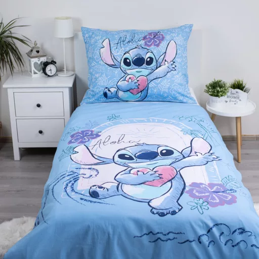 Disney Lilo és Stitch, A csillagkutya Wave ágyneműhuzat 140×200cm, 70×90 cm
