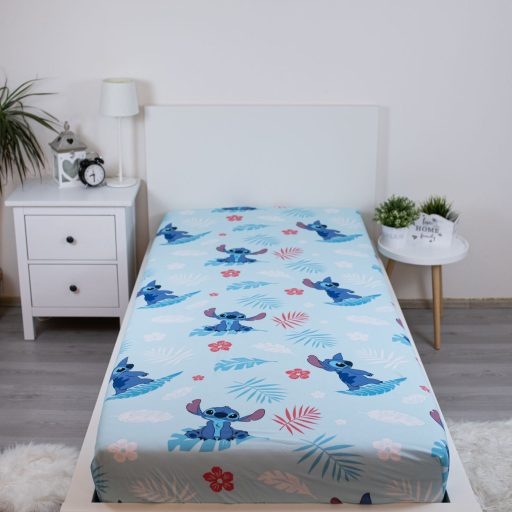 Disney Lilo és Stitch, A csillagkutya Blue gumis lepedő 90x200 cm