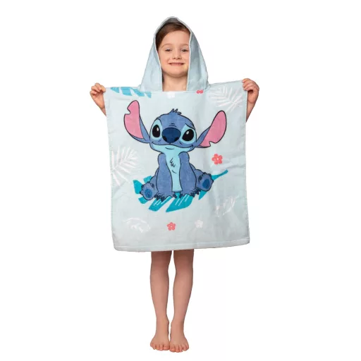 Disney Lilo és Stitch, A csillagkutya Blue strand törölköző poncsó 50x115 cm