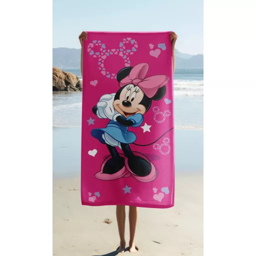 Disney Minnie Pink Star fürdőlepedő, strand törölköző 70x140cm