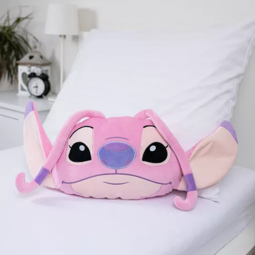 Disney Lilo és Stitch, A csillagkutya Angel Pink 3D formapárna, díszpárna 35 cm