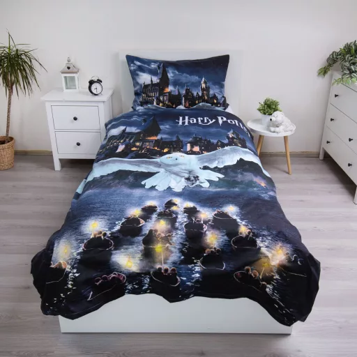 Harry Potter Hogwarts Night ágyneműhuzat 140×200cm, 70×90 cm microfibre