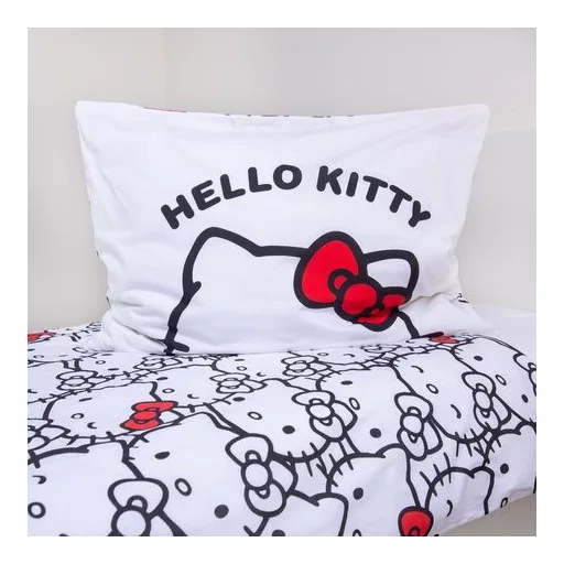 Hello Kitty White ágyneműhuzat 140×200cm, 70×90 cm