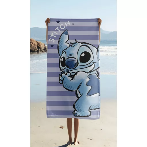 Disney Lilo és Stitch, A csillagkutya Stripes fürdőlepedő, strand törölköző 70x140cm (Fast Dry)