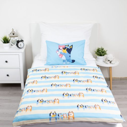 Bluey Family gyerek, ovis ágyneműhuzat 100×135cm, 40×60 cm