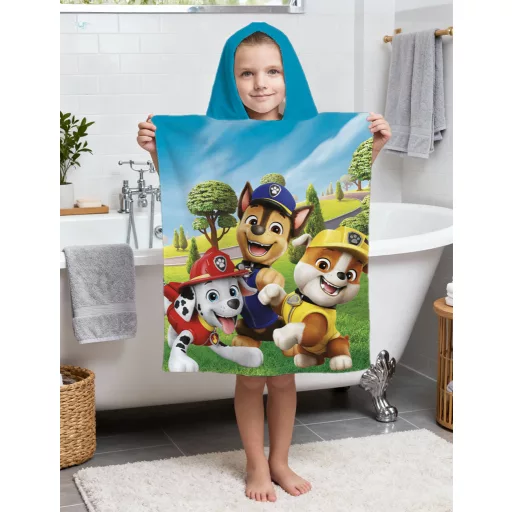 Mancs Őrjárat Funny Day strand törölköző poncsó 50x115cm