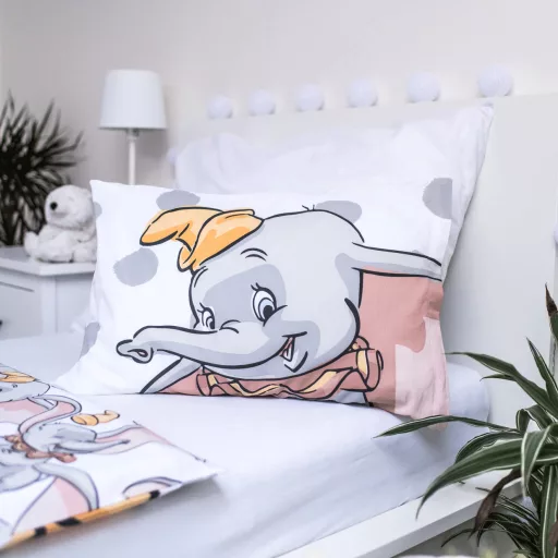 Disney Dumbo Dots gyerek, ovis ágyneműhuzat 100×135cm, 40×60 cm