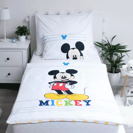 Disney Mickey Colors gyerek, ovis ágyneműhuzat 100×135cm, 40×60 cm