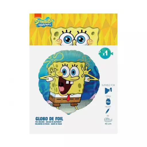 SpongyaBob Fun Face fólia lufi 46 cm