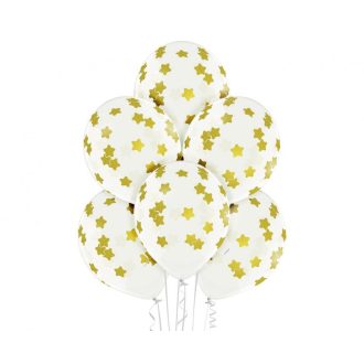  Csillagos Stars léggömb, lufi szett 6 db-os 30 cm (12 inch)