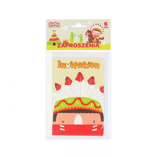 Indian Party, Indián meghívó 6 db-os