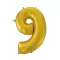 Arany 9-es Gold Mat szám fólia lufi 92 cm