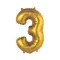 Arany Gold Matt 3-as mini szám fólia lufi 35 cm