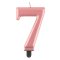 Rose Gold 7-es Metallic számgyertya, tortagyertya