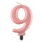 Rose Gold 9-es Metallic számgyertya, tortagyertya