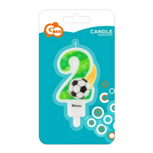 Focis 2-es Ball számgyertya, tortagyertya