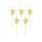 Arany csillag Metallic Gold tortagyertya, gyertya szett 5 db-os