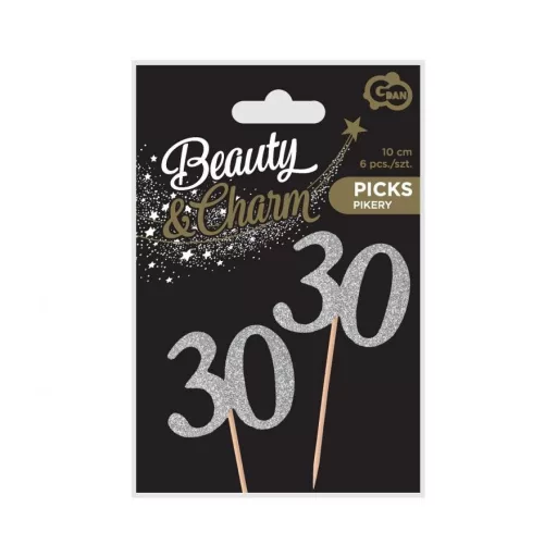 Ezüst 30 Silver díszítő pálca 6 db-os